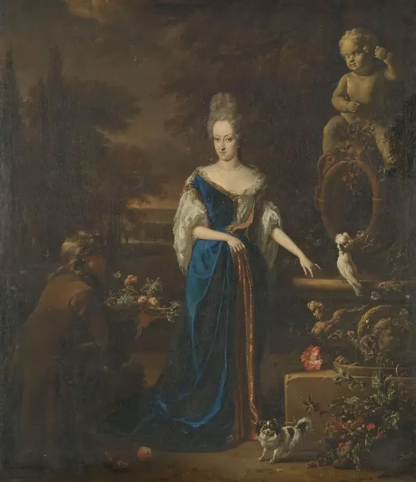 Framed Print : Portrait of Maria Cornelisz, Wife of Silvester van Tongeren, 1680-1719. Creator: Jan Weenix Framed Print : Portrait of Maria Cornelisz, Wife of Silvester van Tongeren, 1680-1719. Creator: Jan Weenix
