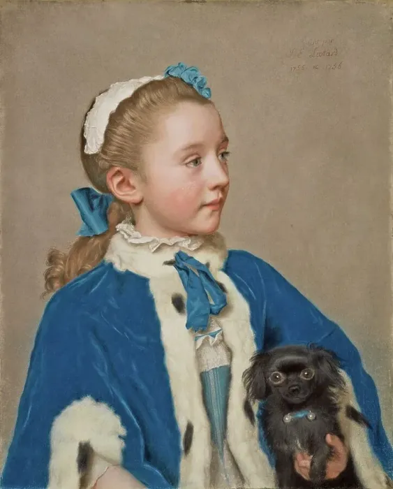 Framed Print : Portrait of Maria Frederike van Reede-Athlone at Seven Years of Age, 1755-1756. Creator: Jean-Etienne Liotard Framed Print : Portrait of Maria Frederike van Reede-Athlone at Seven Years of Age, 1755-1756. Creator: Jean-Etienne Liotard