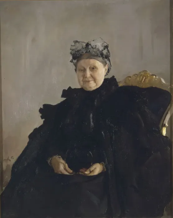 Framed Print : Portrait of Maria Fyodorovna Morozova, nee Simonova (1830-1911), 1897. Artist: Serov, Valentin Alexandrovich (1865-1911) Framed Print : Portrait of Maria Fyodorovna Morozova, nee Simonova (1830-1911), 1897. Artist: Serov, Valentin Alexandrovich (1865-1911)
