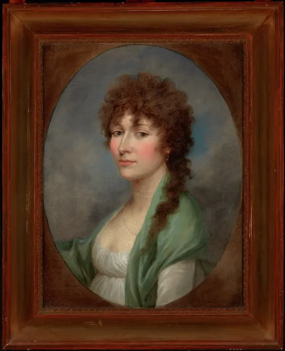 Framed Print : Portrait of Maria Grabowska, 1790-1798. Creator: Unknown Framed Print : Portrait of Maria Grabowska, 1790-1798. Creator: Unknown