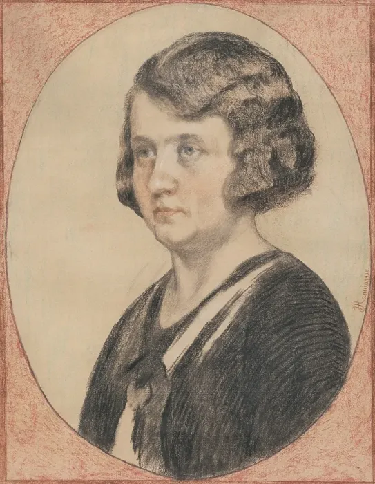 Framed Print : Portrait of Maria Hanulova, 1938. Creator: Jozef Hanula Framed Print : Portrait of Maria Hanulova, 1938. Creator: Jozef Hanula