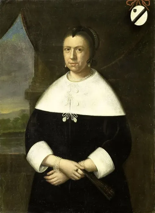 Framed Print : Portrait of Maria de la Queillerie (1629-64), first Wife of Jan van Riebeeck, or his... c.1660. Creator: Unknown Framed Print : Portrait of Maria de la Queillerie (1629-64), first Wife of Jan van Riebeeck, or his... c.1660. Creator: Unknown