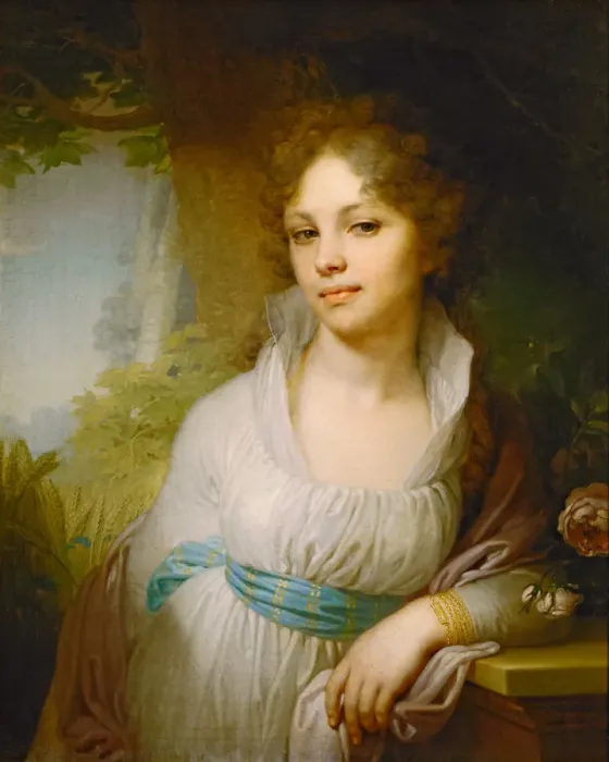 Framed Print : Portrait of Maria Lopukhina, 1797. Artist: Borovikovsky, Vladimir Lukich (1757-1825) Framed Print : Portrait of Maria Lopukhina, 1797. Artist: Borovikovsky, Vladimir Lukich (1757-1825)