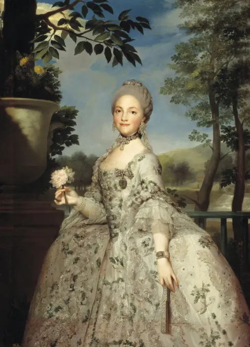Framed Print : Portrait of Maria Luisa of Parma as Princess of Asturias, ca 1764-1765. Artist: Mengs, Anton Raphael (1728-1779) Framed Print : Portrait of Maria Luisa of Parma as Princess of Asturias, ca 1764-1765. Artist: Mengs, Anton Raphael (1728-1779)