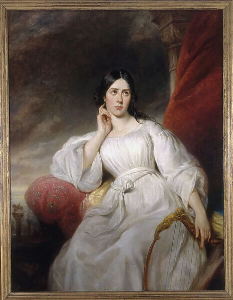 Portrait of Maria Malibran-Garcia (1808-1836), in the role of Des Démone, 1830. Creator: Henri Decaisne