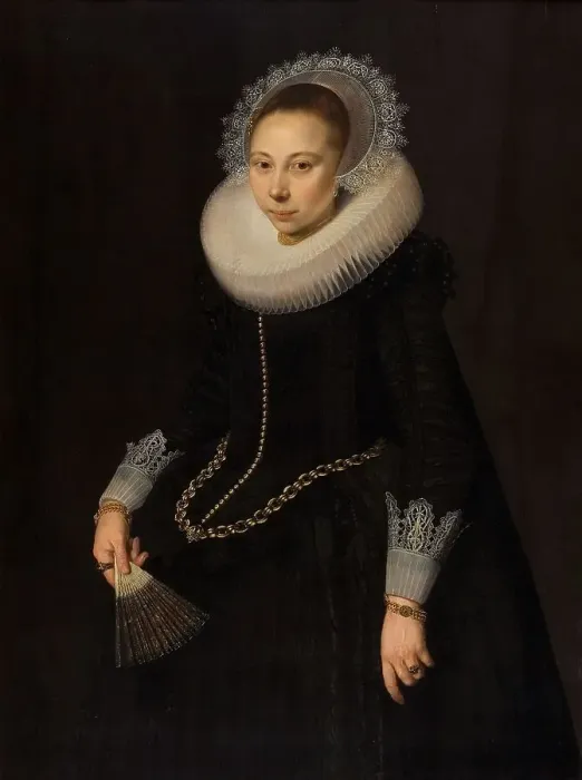 Framed Print : Portrait of Maria Overrijn van Schoterbosch (1599 / 1600-38), 1622. Creator: Cornelis van de Voort Framed Print : Portrait of Maria Overrijn van Schoterbosch (1599 / 1600-38), 1622. Creator: Cornelis van de Voort