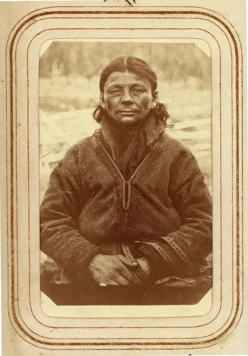 Framed Print : Portrait of Maria Persdotter Länta, 45, Sirka's Sami village, 1868. Creator: Lotten von Duben Framed Print : Portrait of Maria Persdotter Länta, 45, Sirka's Sami village, 1868. Creator: Lotten von Duben