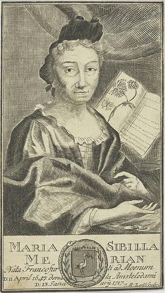 Portrait of Maria Sibylla Merian (1647-1717), 1755. Creator: Anonymous