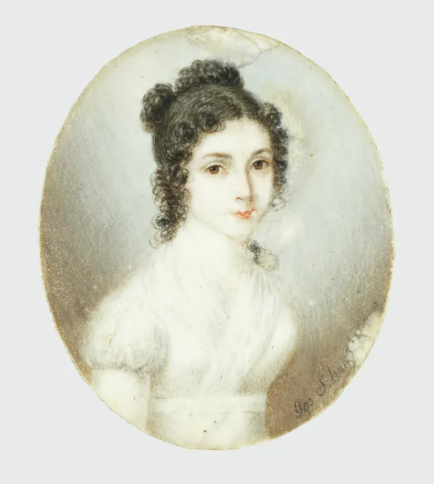 Framed Print : Portrait of Maria Sturman-Szirmay, around 1800. Creator: Unknown Framed Print : Portrait of Maria Sturman-Szirmay, around 1800. Creator: Unknown