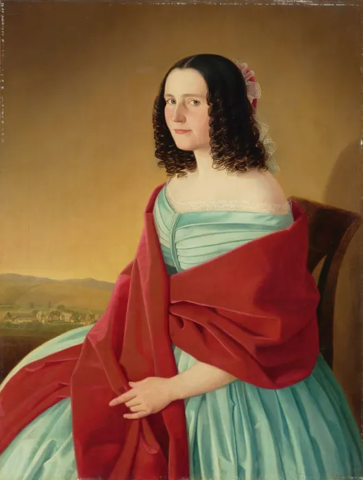 Framed Print : Portrait of Maria Szmrecsanyi, 1844. Creator: Jozef Bozetech Klemens Framed Print : Portrait of Maria Szmrecsanyi, 1844. Creator: Jozef Bozetech Klemens