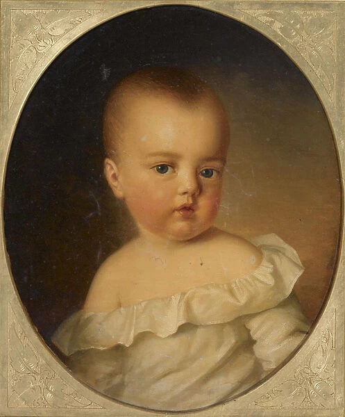 Portrait of Maria Theresa of Austria-Este (1849-1919) as child, 1850. Artist: Einsle, Anton (1801-1871)