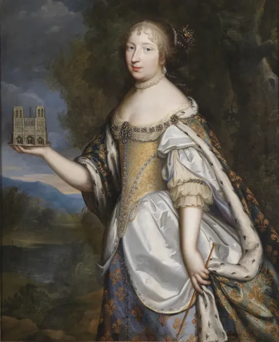 Framed Print : Portrait of Maria Theresa of Spain (1638-1683), Queen consort of France and Navarre. Artist: Beaubrun, Charles (1604-1692) Framed Print : Portrait of Maria Theresa of Spain (1638-1683), Queen consort of France and Navarre. Artist: Beaubrun, Charles (1604-1692)
