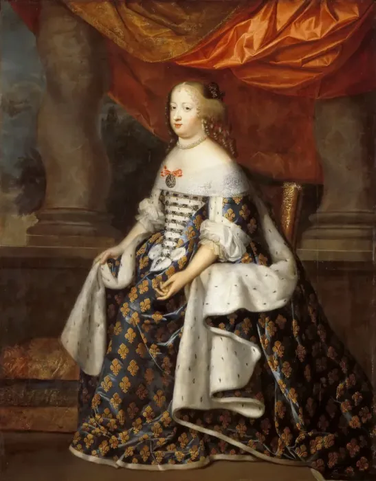 Framed Print : Portrait of Maria Theresa of Spain (1638-1683) as Queen of France. Artist: Beaubrun, Henri (1603-1677) Framed Print : Portrait of Maria Theresa of Spain (1638-1683) as Queen of France. Artist: Beaubrun, Henri (1603-1677)