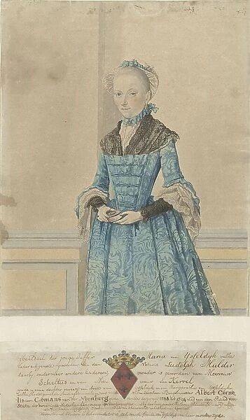 Portrait of Maria van IJsseldijk, standing knee piece, 1736-1805. Creator: Isaac Lodewijk La Fargue