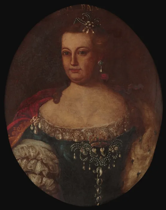 Framed Print : Portrait of Mariana Victoria (1718-1781), Queen of Portugal, 18th century. Creator: Anonymous Framed Print : Portrait of Mariana Victoria (1718-1781), Queen of Portugal, 18th century. Creator: Anonymous