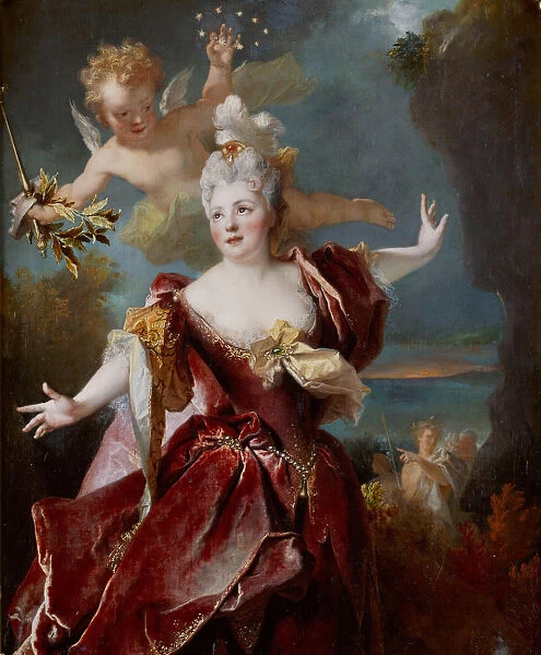 Portrait of Marie Anne de Chateauneuf, called Mademoiselle Duclos, in the role of Ariadne, ca 1712. Artist: Largilliere, Nicolas, de (1656-1746)