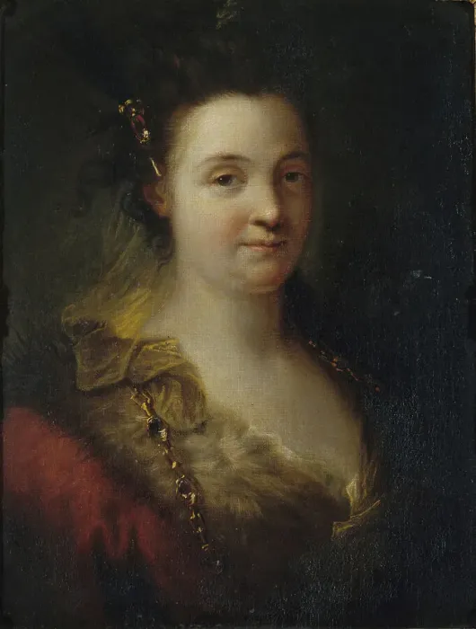 Framed Print : Portrait of Marie Anne de Châteauneuf, called Mademoiselle Duclos, um 1700. Creator: Grimou, Alexis (1678-1733) Framed Print : Portrait of Marie Anne de Châteauneuf, called Mademoiselle Duclos, um 1700. Creator: Grimou, Alexis (1678-1733)