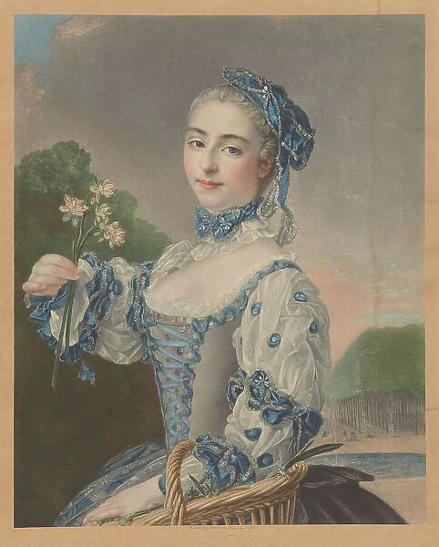 Portrait of Marie Anne de Cupis de Camargo (1710-1770), c. 1745. Creator: Nattier, Jean-Marc (1685-1766)