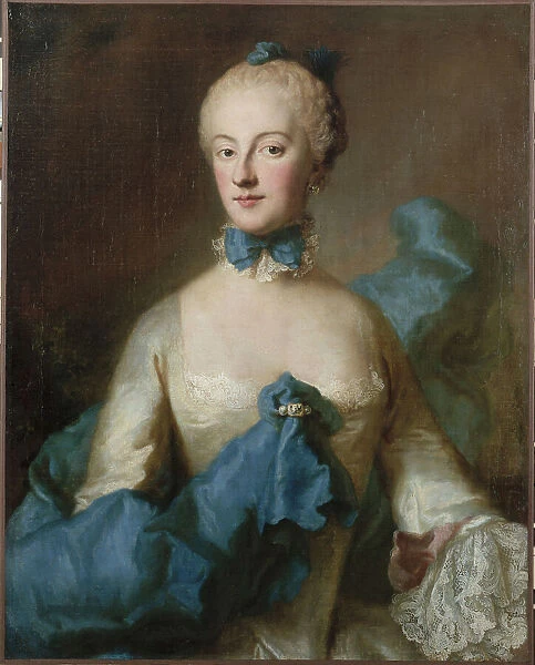Portrait of Marie-Anne-Josèphe de Bavaria, Margravine de Baden (1734-1776), c1750. Creator: Georg Desmarees
