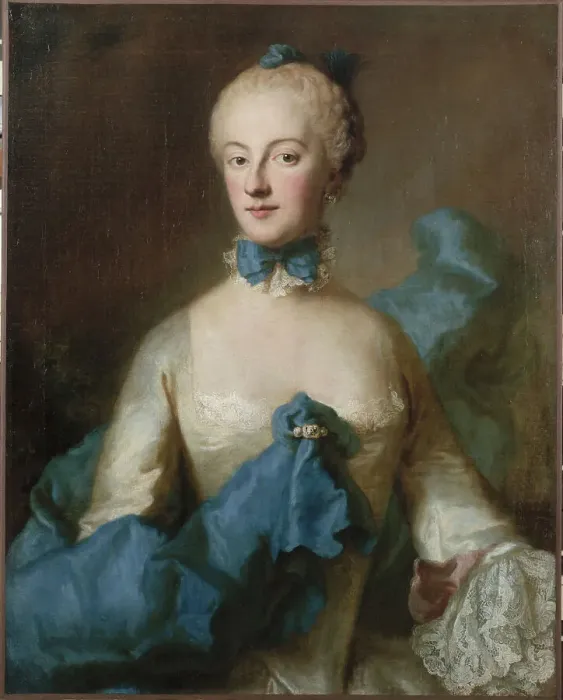 Framed Print : Portrait of Marie-Anne-Josèphe de Bavaria, Margravine de Baden (1734-1776), c1750. Creator: Georg Desmarees Framed Print : Portrait of Marie-Anne-Josèphe de Bavaria, Margravine de Baden (1734-1776), c1750. Creator: Georg Desmarees
