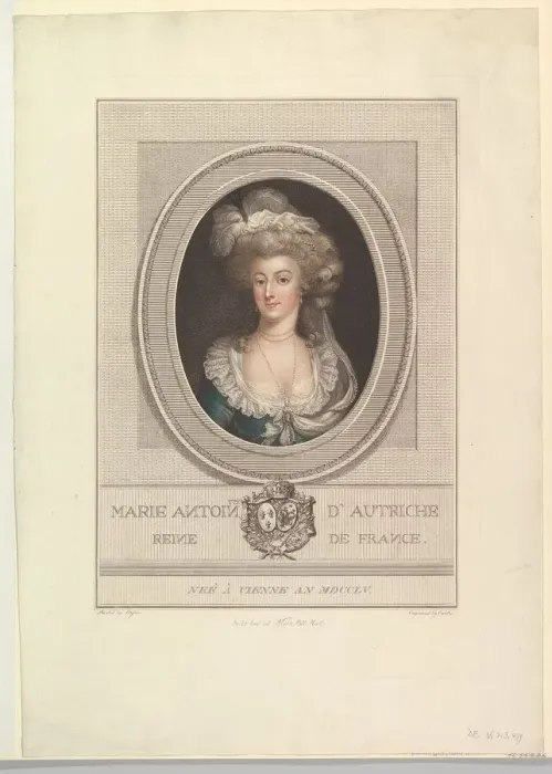 Framed Print : Portrait of Marie Antoinette, 1786-1800. Creator: John Curtis Framed Print : Portrait of Marie Antoinette, 1786-1800. Creator: John Curtis