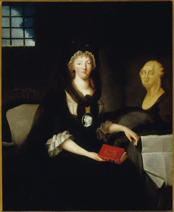 Framed Print : Portrait of Marie-Antoinette at the temple, c1793. Creator: Anne Flore Millet Framed Print : Portrait of Marie-Antoinette at the temple, c1793. Creator: Anne Flore Millet