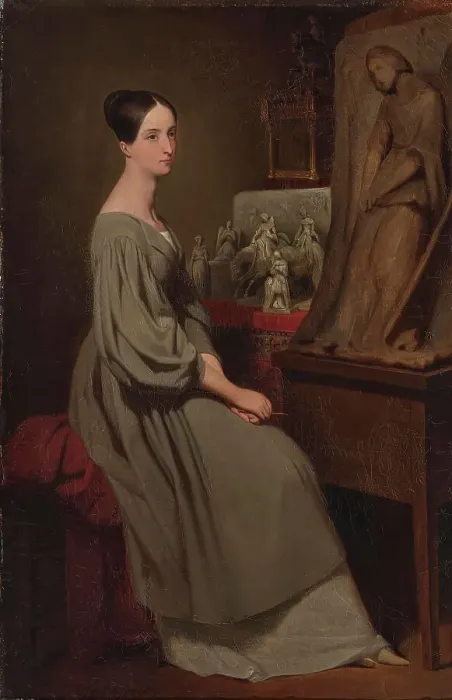 Framed Print : Portrait of Marie d'Orléans, duchess of Württemberg (1813-1839), 1839. Creator: Scheffer, Ary (1795-1858) Framed Print : Portrait of Marie d'Orléans, duchess of Württemberg (1813-1839), 1839. Creator: Scheffer, Ary (1795-1858)
