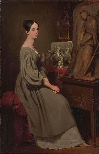 Portrait of Marie d'Orléans, duchess of Württemberg (1813-1839), 1839. Creator: Scheffer, Ary (1795-1858)