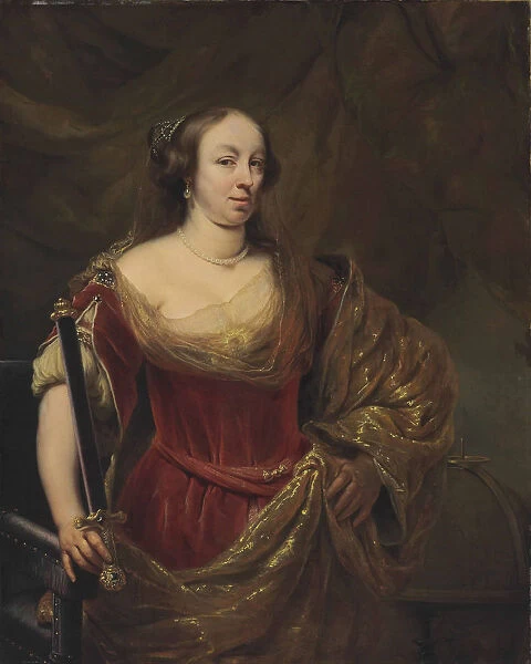 Portrait of Marie Louise Gonzaga (1611-1667), Queen of Poland. Creator: Bol, Ferdinand (1616-1680)