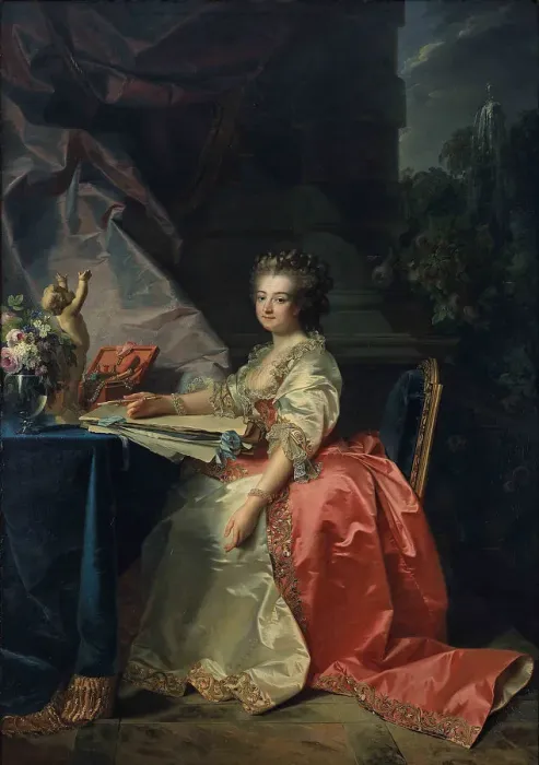 Framed Print : Portrait of Marie Louise of Savoy (1749-1792), Princess of Lamballe, 1780. Creator: Mosnier Framed Print : Portrait of Marie Louise of Savoy (1749-1792), Princess of Lamballe, 1780. Creator: Mosnier