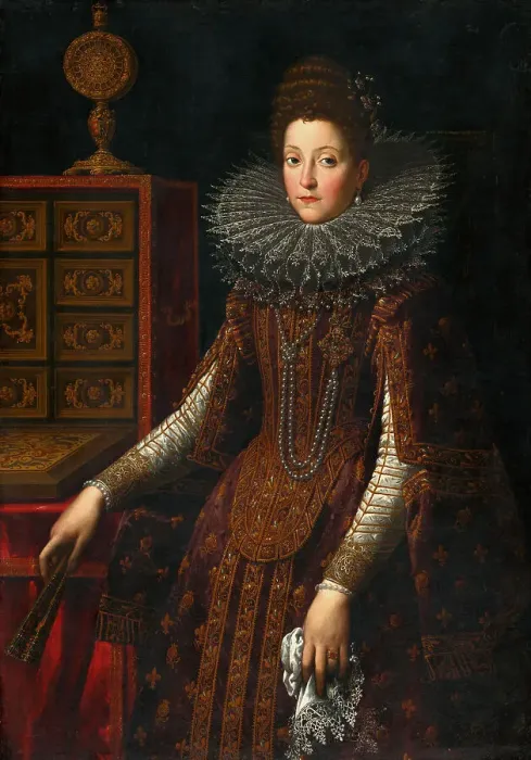 Framed Print : Portrait of Marie de Médici (1575-1642), before 1600. Creator: Santi di Tito (1536-1603) Framed Print : Portrait of Marie de Médici (1575-1642), before 1600. Creator: Santi di Tito (1536-1603)