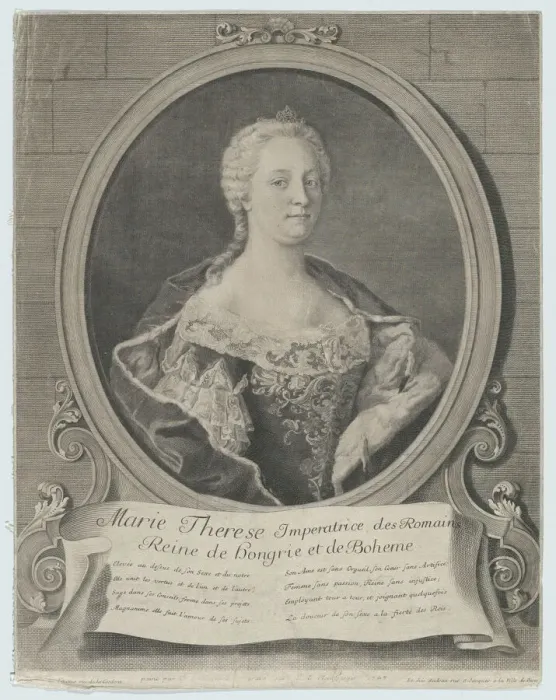 Framed Print : Portrait of Marie-Therese, 1747. Creator: Johann Christoph Reinsperger Framed Print : Portrait of Marie-Therese, 1747. Creator: Johann Christoph Reinsperger