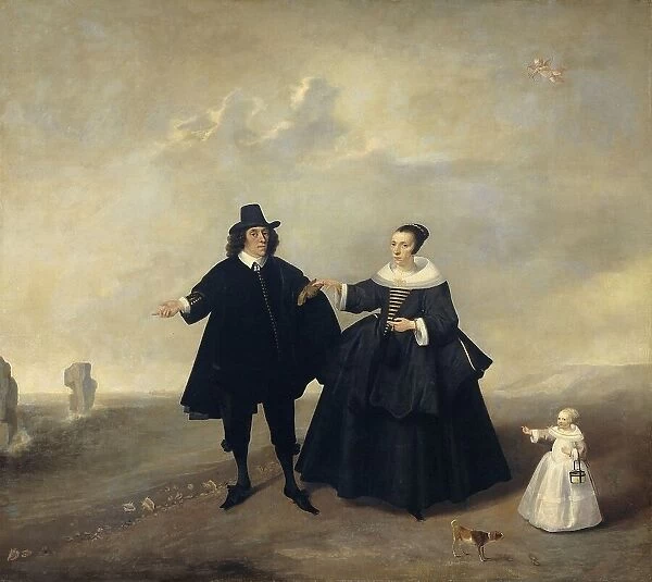 Portrait of a Married Couple with Child, Members of the Beresteyn Family, c.1655. Creator: Unknown