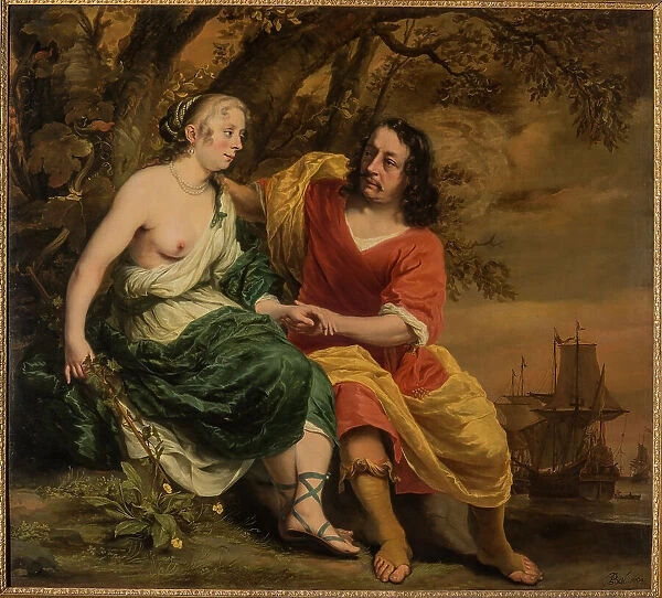 Portrait of a Married Couple as Medea and Jason (Leonhard Winnincx and Helena van Heuvel?), 1664. Creator: Bol, Ferdinand (1616-1680)