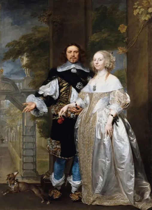 Framed Print : Portrait of a Married Couple in the Park, 1662. Artist: Coques, Gonzales (1614 / 18-1684) Framed Print : Portrait of a Married Couple in the Park, 1662. Artist: Coques, Gonzales (1614 / 18-1684)
