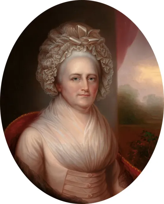 Framed Print : Portrait of Martha Washington (1731-1802). Artist: Peale, Rembrandt (1778-1860) Framed Print : Portrait of Martha Washington (1731-1802). Artist: Peale, Rembrandt (1778-1860)