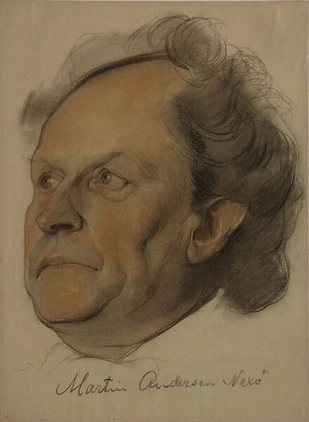 Portrait of Martin Andersen Nexo (1869-1954), 1922. Artist: Andreev, Nikolai Andreevich (1873-1932)