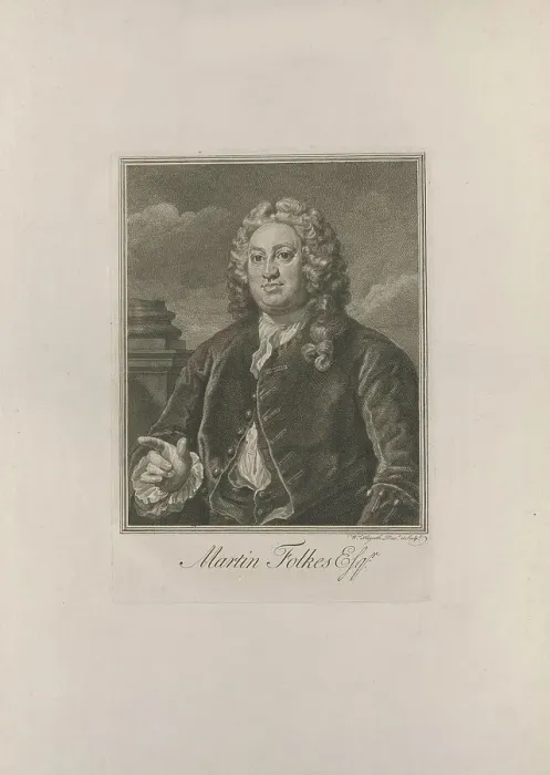 Framed Print : Portrait of Martin Folkes (1690-1754), 1742. Creator: Hogarth, William (1697-1764) Framed Print : Portrait of Martin Folkes (1690-1754), 1742. Creator: Hogarth, William (1697-1764)