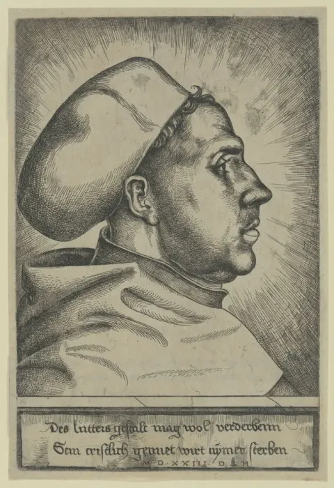 Framed Print : Portrait of Martin Luther (1483-1546), 1523 Framed Print : Portrait of Martin Luther (1483-1546), 1523