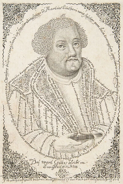 Portrait of Martin Luther, ca. 1680-1702. Creator: Johann Michael Püchler