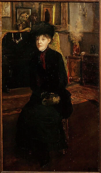 Portrait of Mary Cassat (1845-1926), painter, 1885. Creator: Jacques Emile Blanche