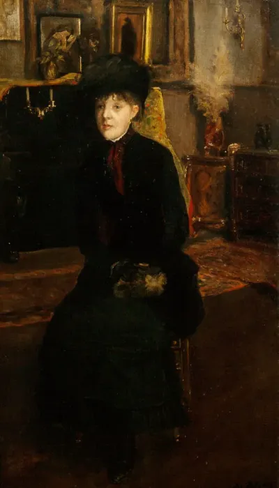 Framed Print : Portrait of Mary Cassatt (1844-1926), 1885. Creator: Blanche Framed Print : Portrait of Mary Cassatt (1844-1926), 1885. Creator: Blanche