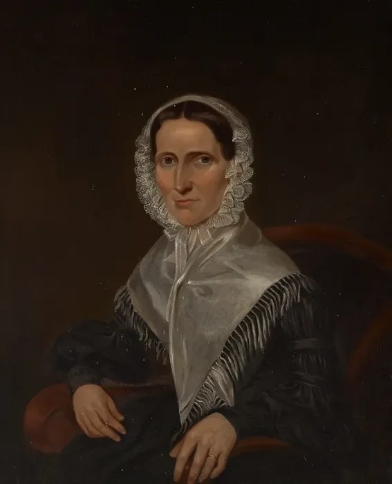 Framed Print : Portrait of Mary Galpin Cole, about 1840. Creator: George Winter Framed Print : Portrait of Mary Galpin Cole, about 1840. Creator: George Winter