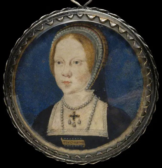 Framed Print : Portrait of Mary I of England, ca 1521-1525. Artist: Horenbout (Hornebolte), Lucas (1490 / 95-1544) Framed Print : Portrait of Mary I of England, ca 1521-1525. Artist: Horenbout (Hornebolte), Lucas (1490 / 95-1544)