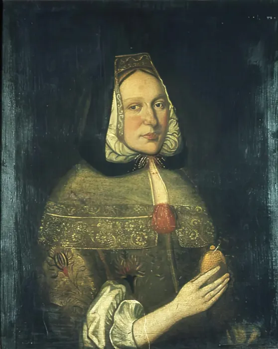 Framed Print : Portrait of Mary Jamesone. Creator: George Jamesone Framed Print : Portrait of Mary Jamesone. Creator: George Jamesone