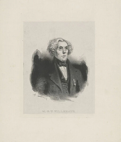 Portrait of Mathieu Guillaume Thérèse Villenave (1762-1846), 1839. Creator: Gavarni, Paul (1804-1866)