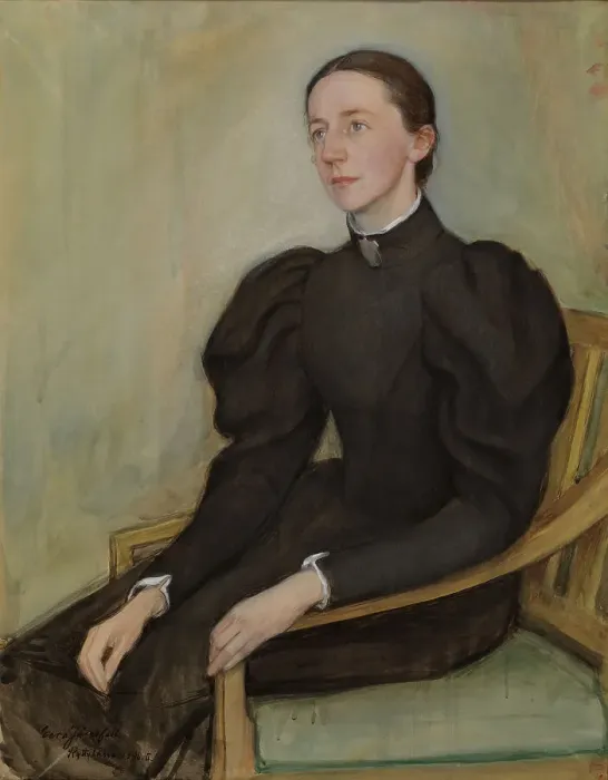 Framed Print : Portrait of Mathilda Wrede, 1896. Creator: Eero Jarnefelt Framed Print : Portrait of Mathilda Wrede, 1896. Creator: Eero Jarnefelt