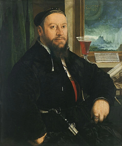 Portrait of Matthaus Schwarz. Artist: Amberger, Christoph (ca. 1500-1562)