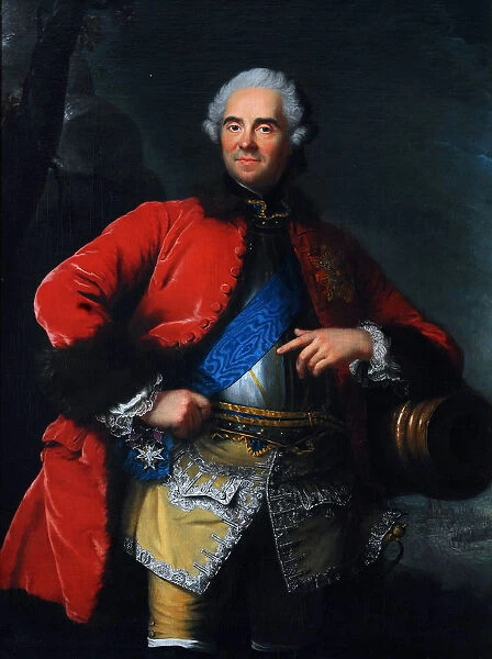 Portrait of Maurice de Saxe (1696-1750), Marshal of France, First half of the 18th cent