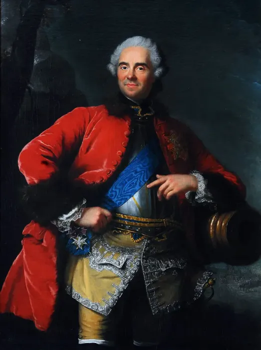 Framed Print : Portrait of Maurice de Saxe (1696-1750), Marshal of France, First half of the 18th cent Framed Print : Portrait of Maurice de Saxe (1696-1750), Marshal of France, First half of the 18th cent